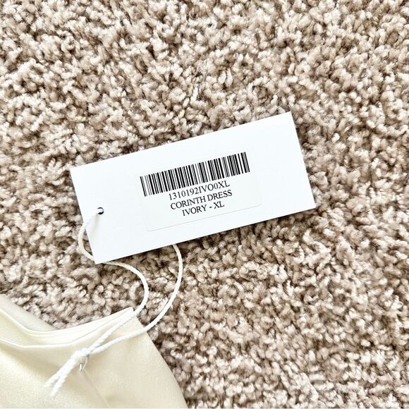 NWT REFORMATION Corinth Silk Dress in Ivory Size XL - Picture 8 of 11